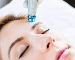 A woman getting a Hydrafacial treatment